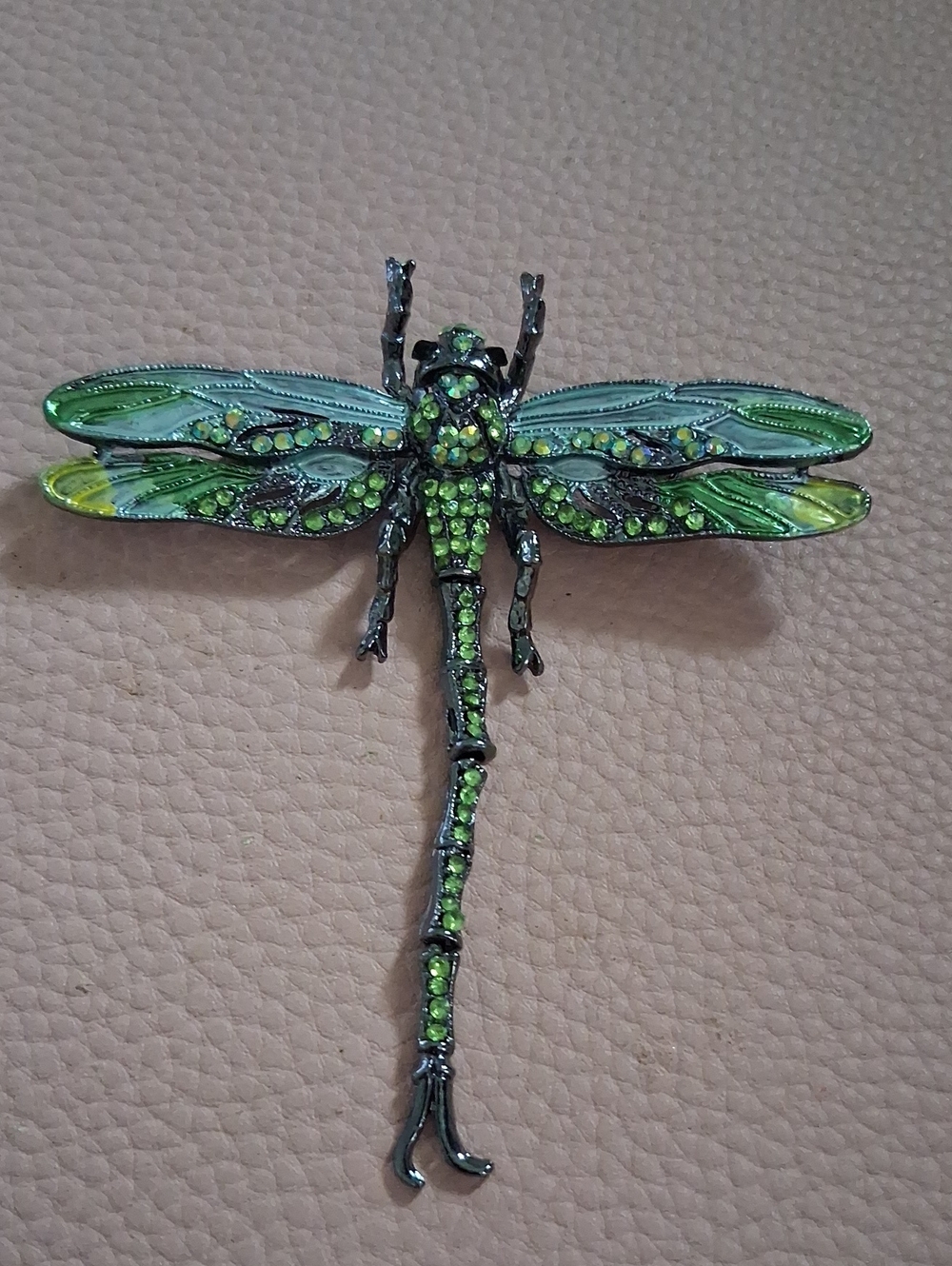 Green Dragonfly Decorative Brooch - Unbranded